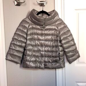 Herno Sofia puffer jacket taupe silver size small